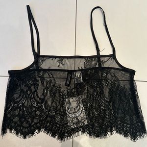 Divider H&M Black Lace Top, XXS